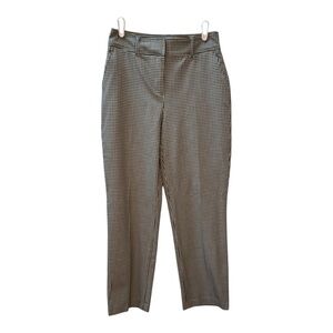 Joie Black White Gingham Check Straight Leg Pants Size 4